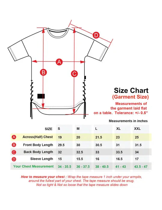 Zimego Men's Wide Shoulder Short Sleeve Laced Up Round Bottom T-Shirts Black Zimego Apparel