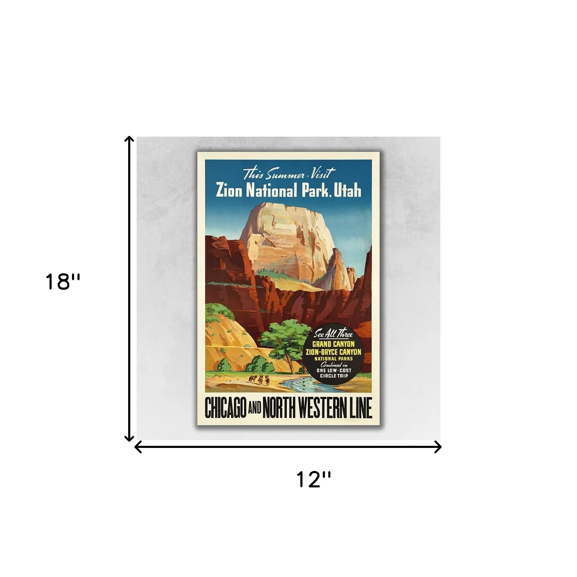 Zion National Utah Unframed Print Wall Art Homeroots Home Decor