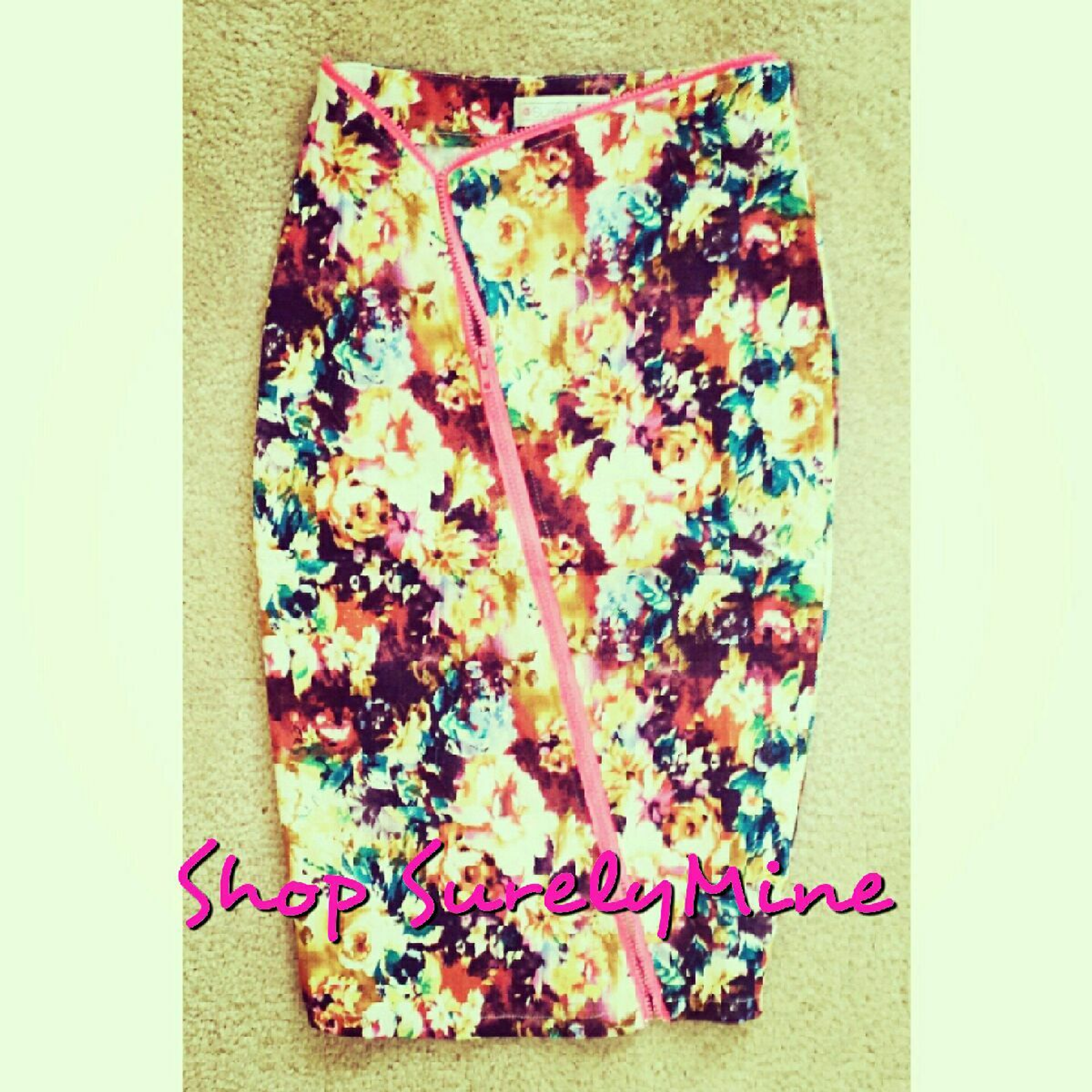 Zip Me Up Floral Midi Skirt SurelyMine