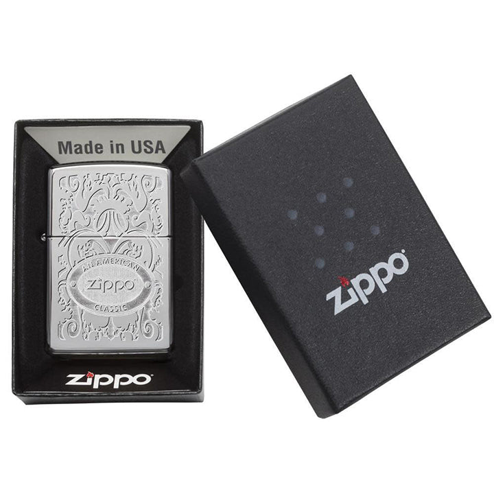 Zippo Windproof Lighter Zippo Crown Stamp High Polish Chrome Finish Zippo