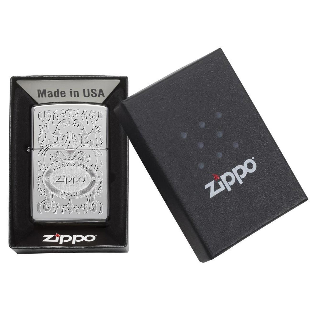 Zippo Windproof Lighter Zippo Crown Stamp High Polish Chrome Finish Zippo