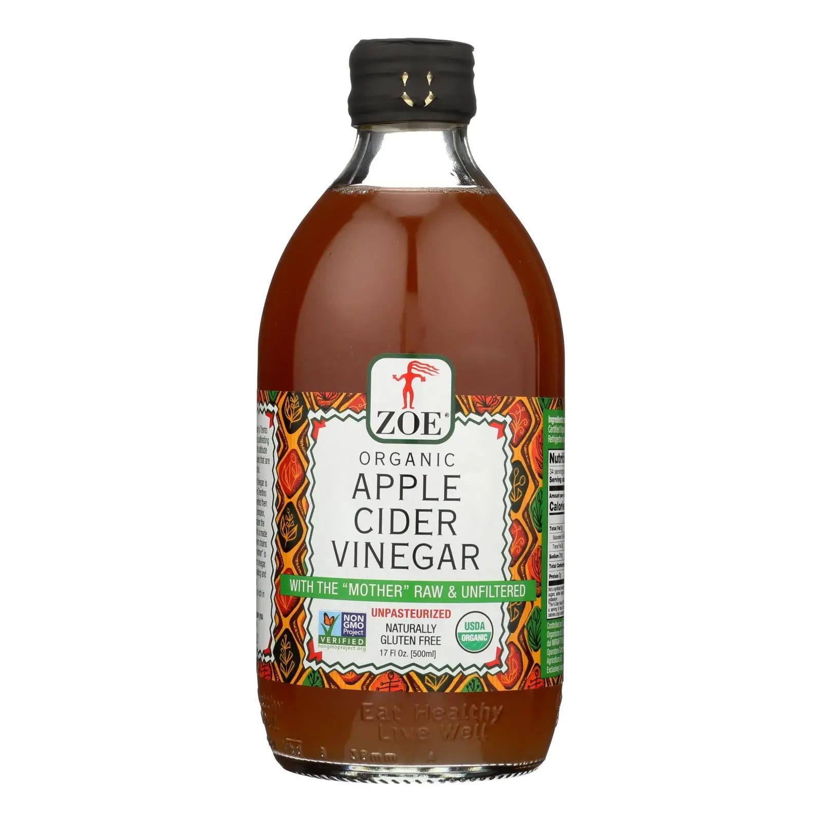 Zoe - Apple Cider Vinegar - Case Of 6 - 17 Fl Oz. Zoe
