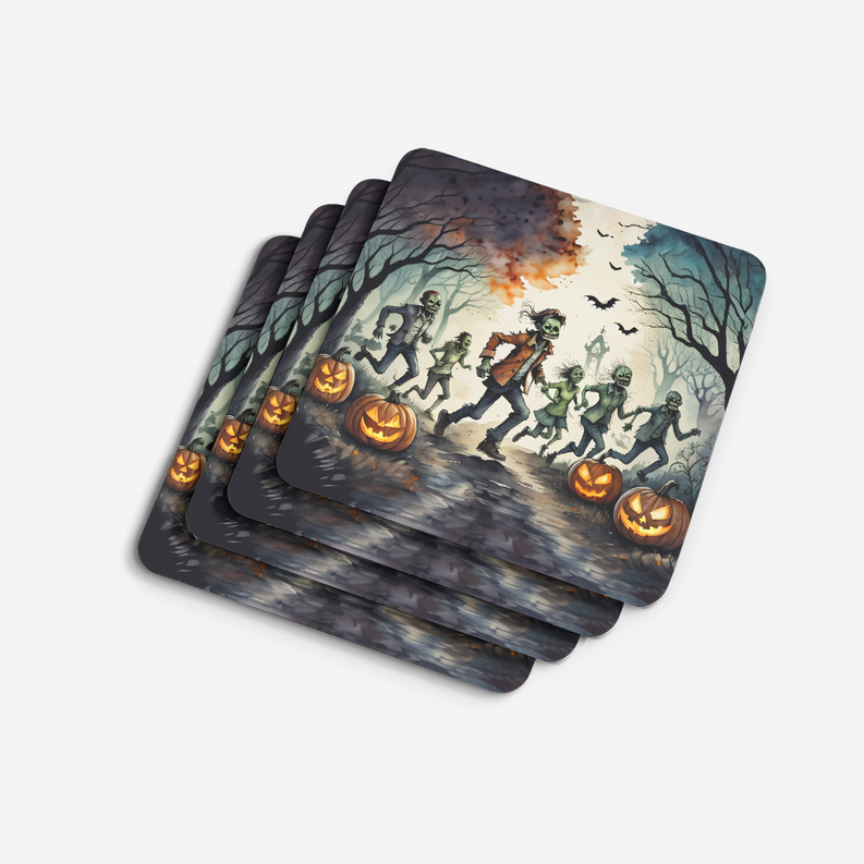 Zombies Spooky Halloween Pair of Pot Holders Caroline's Treasures