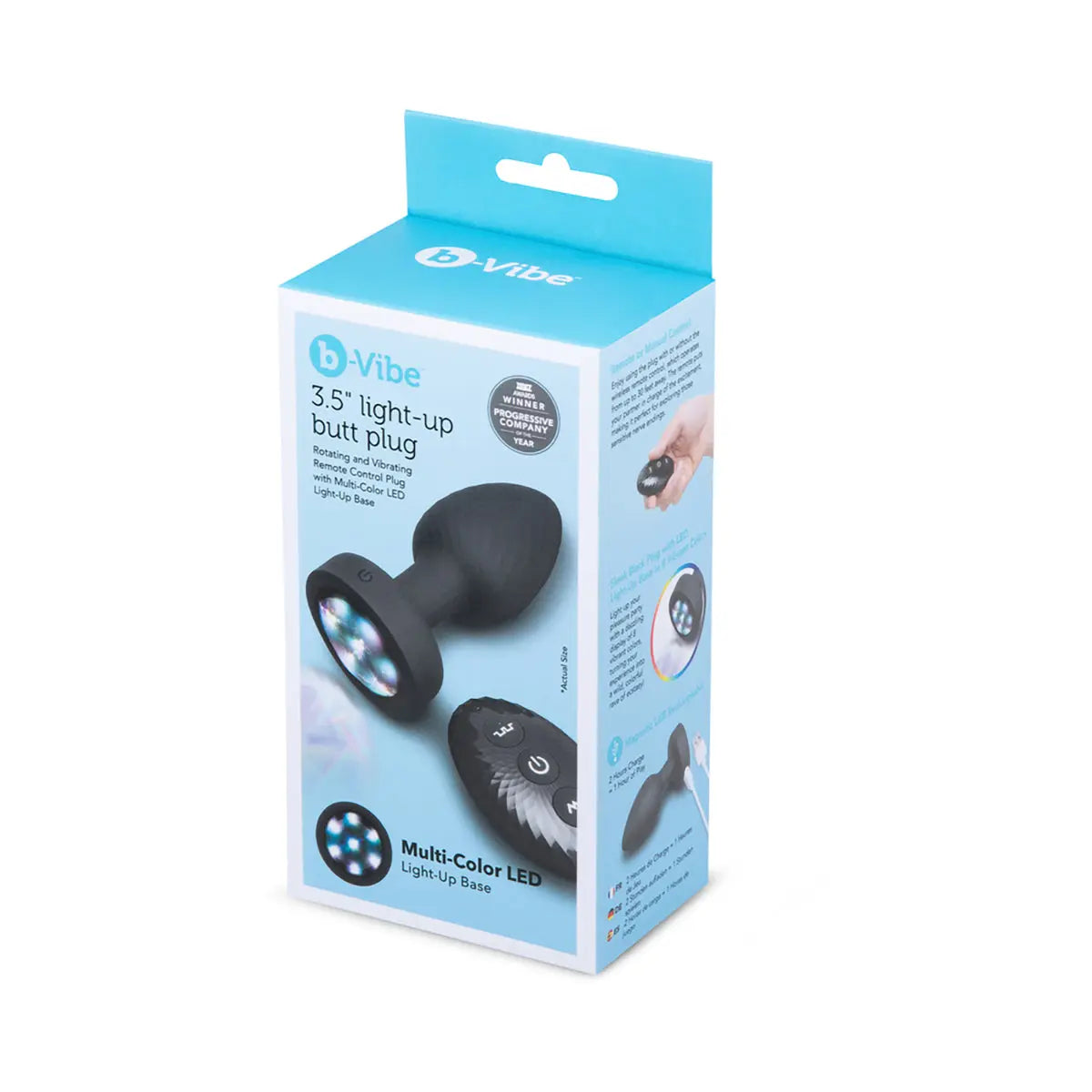 b-Vibe 3.5 in. Light-Up Butt Plug B-Vibe