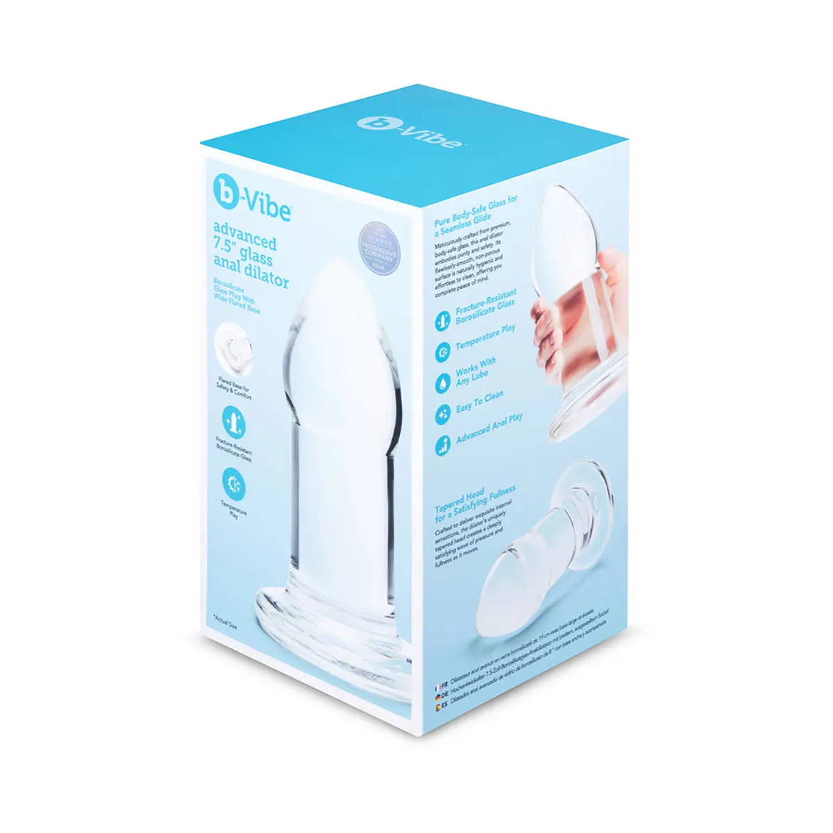 b Vibe Advanced 75 in Glass Anal Dilator B-Vibe