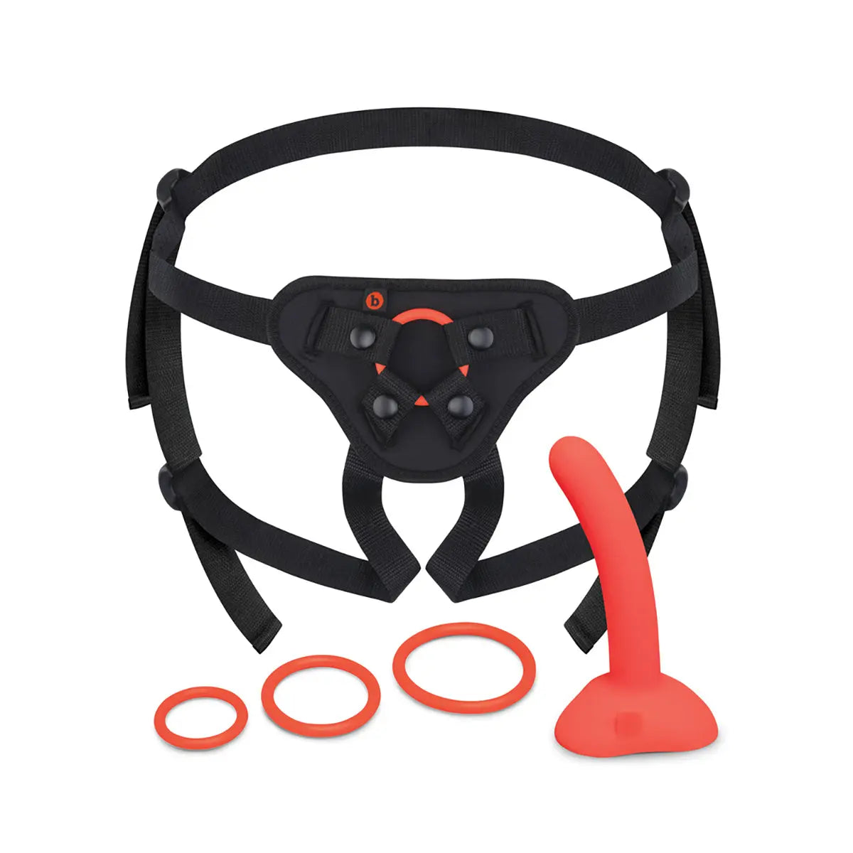 b-Vibe Beginners Strap-On Harness Set with 5 in. Silicone Dildo Peg B-Vibe