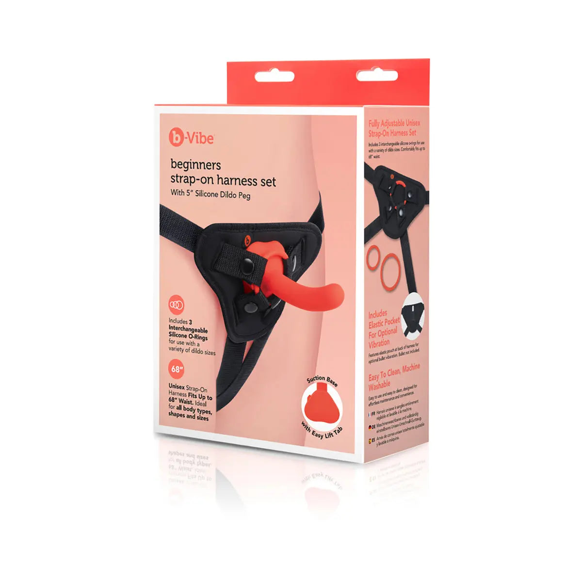 b-Vibe Beginners Strap-On Harness Set with 5 in. Silicone Dildo Peg B-Vibe