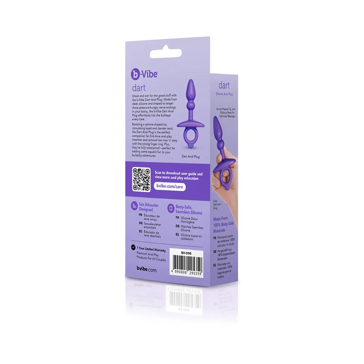 b-Vibe Butties Dart Silicone Anal Plug B-Vibe