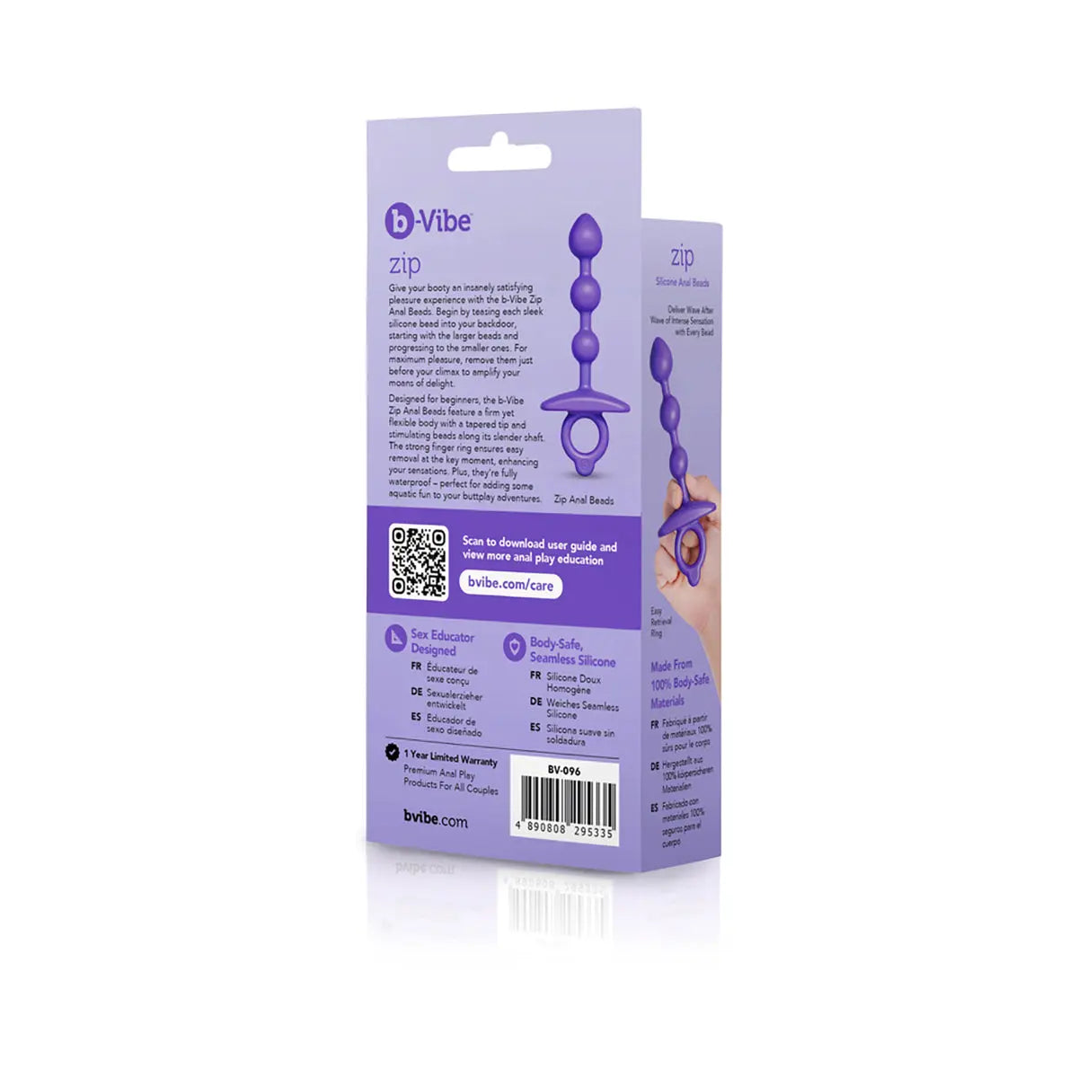 b-Vibe Butties Zip Silicone Anal Bead B-Vibe