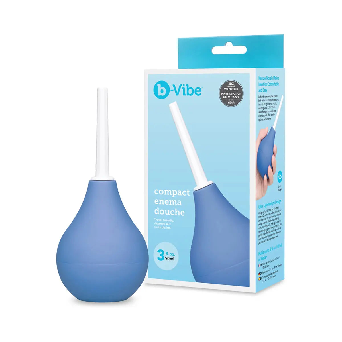 b-Vibe Compact Enema Douche Blue B-Vibe
