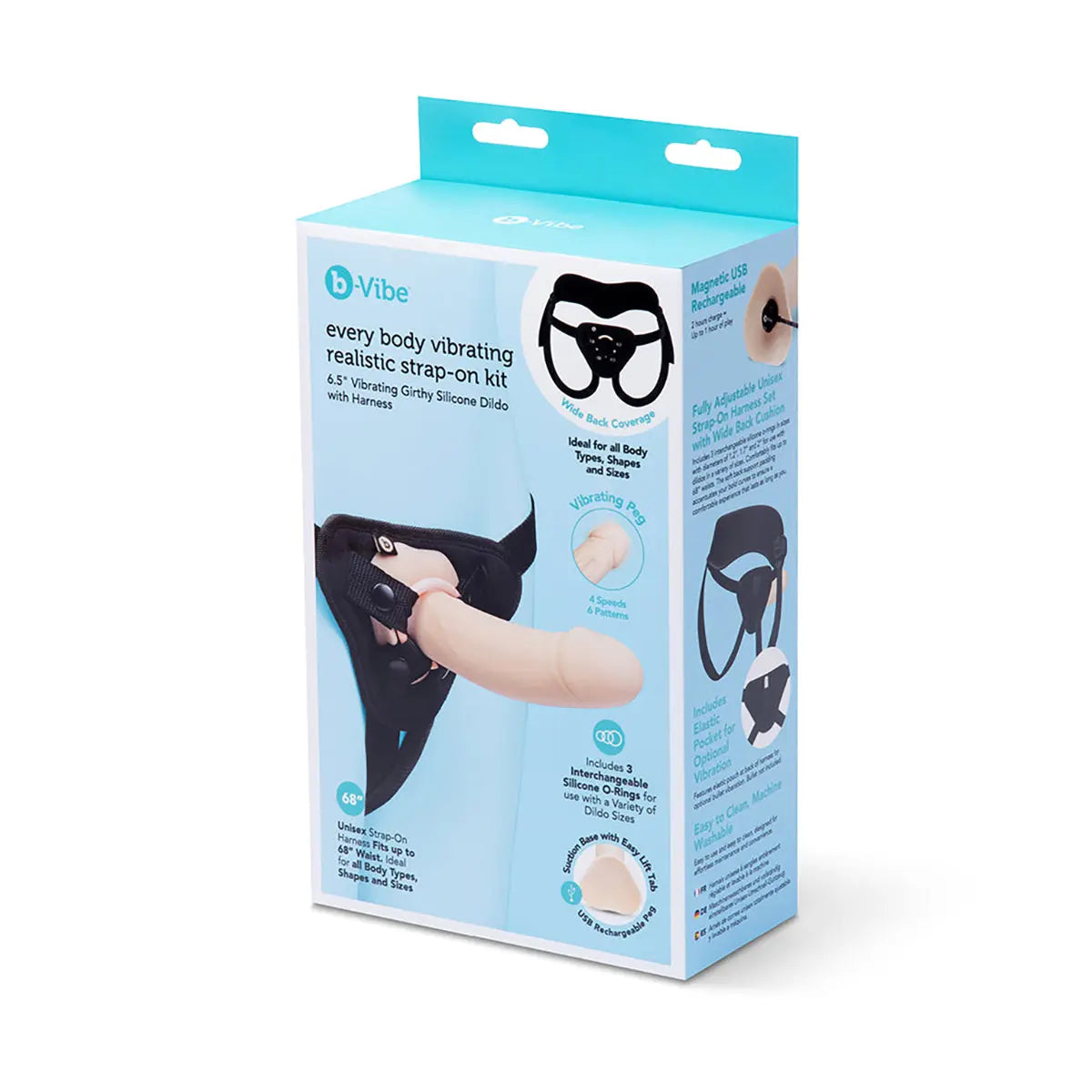 b-Vibe Every Body Vibrating Realistic Strap-On Kit B-Vibe