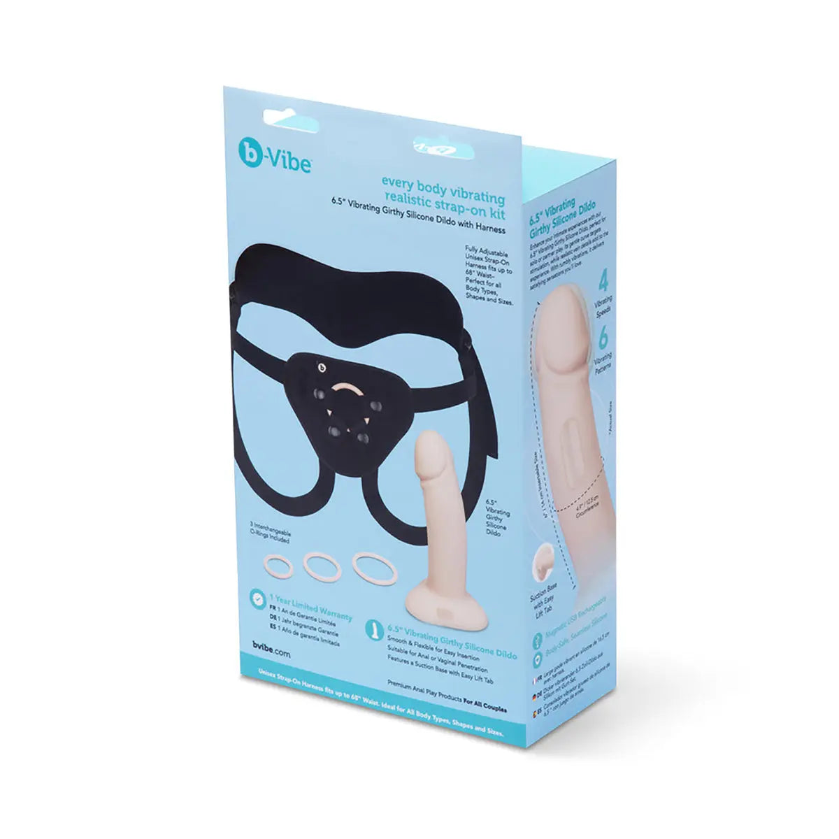 b-Vibe Every Body Vibrating Realistic Strap-On Kit B-Vibe