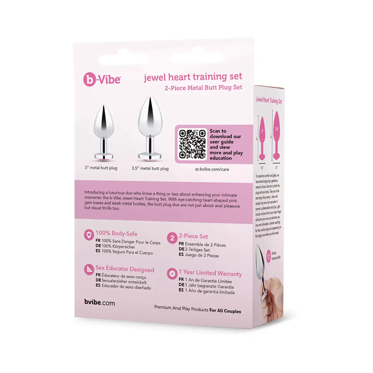 b-Vibe Jewel Metal Training Plug Set B-Vibe