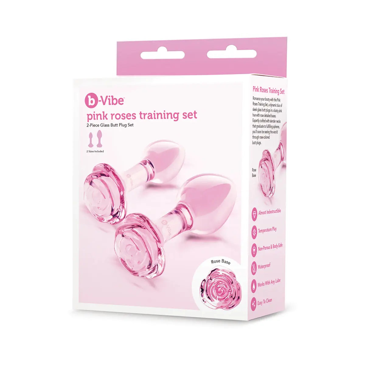 b-Vibe Pink Roses Training Plug Set B-Vibe
