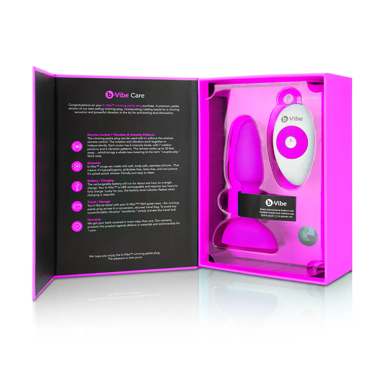 b-Vibe Rimming Petite Fuchsia - GreatEagleInc