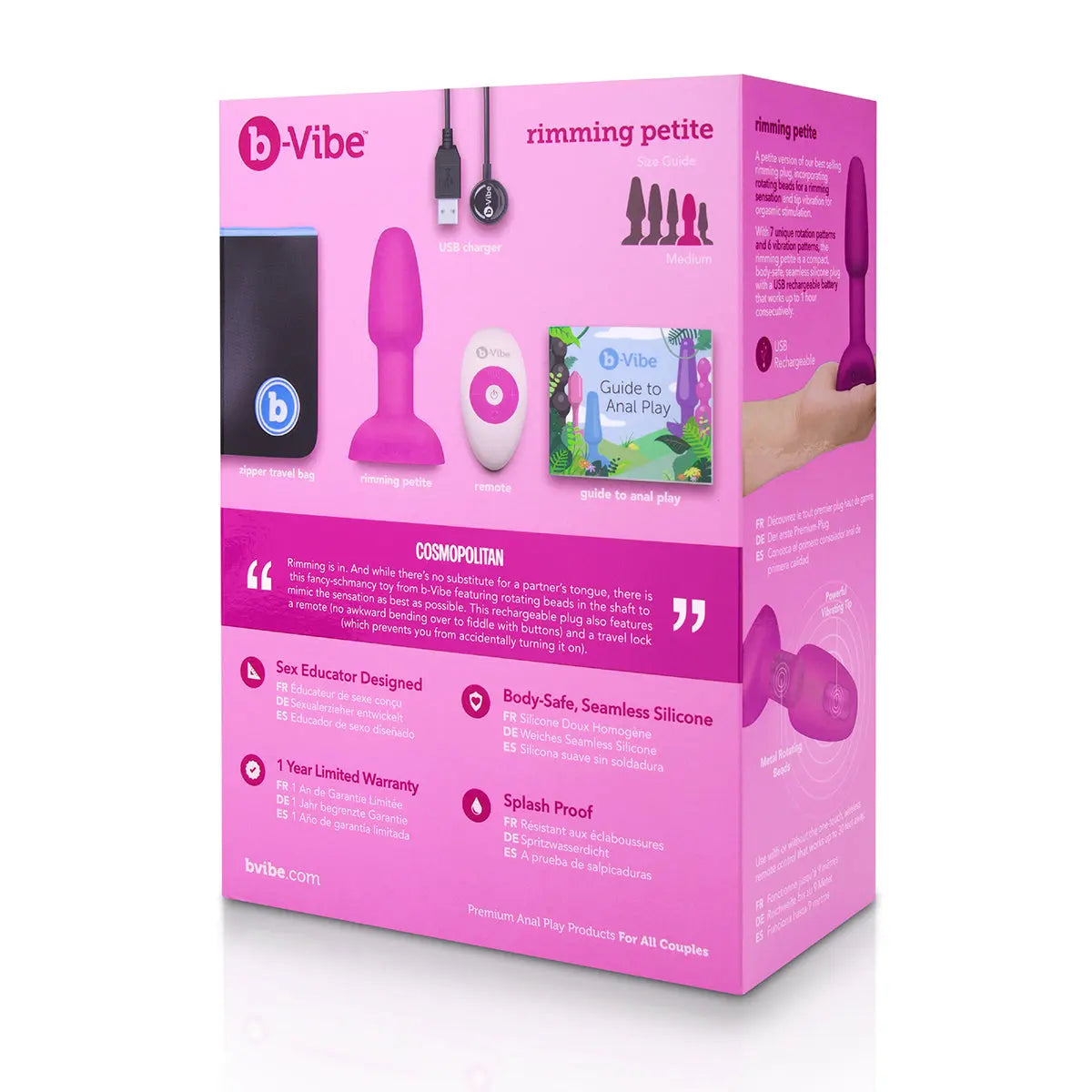 b-Vibe Rimming Petite Fuchsia - GreatEagleInc