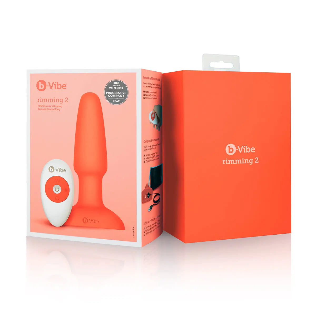 b-Vibe Rimming Plug 2 Orange B-Vibe