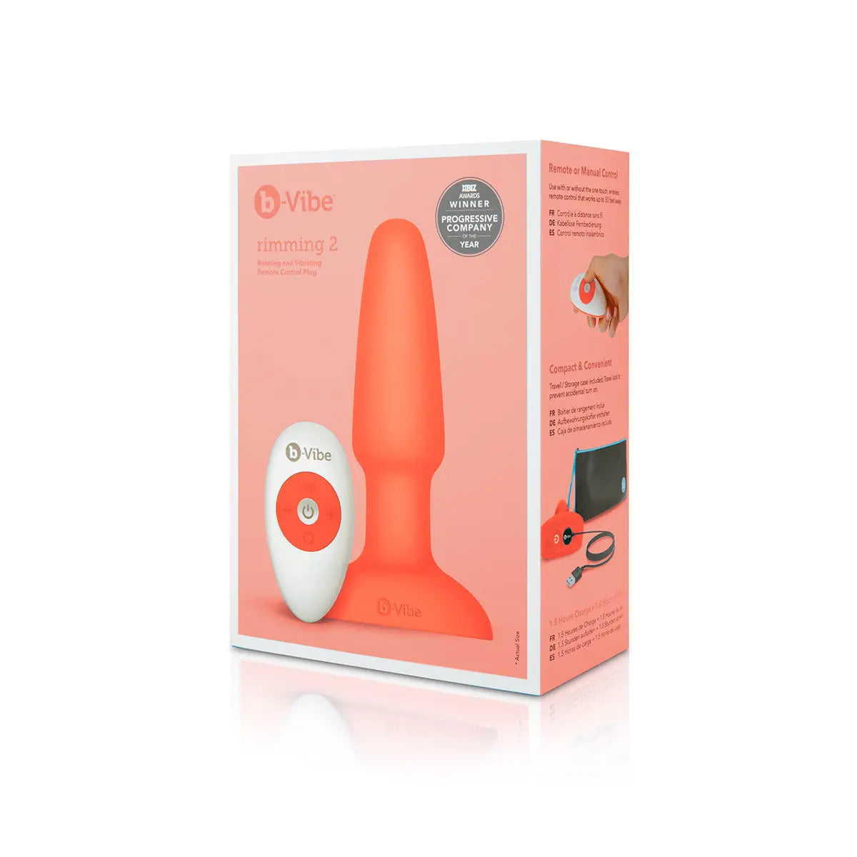 b-Vibe Rimming Plug 2 Orange B-Vibe