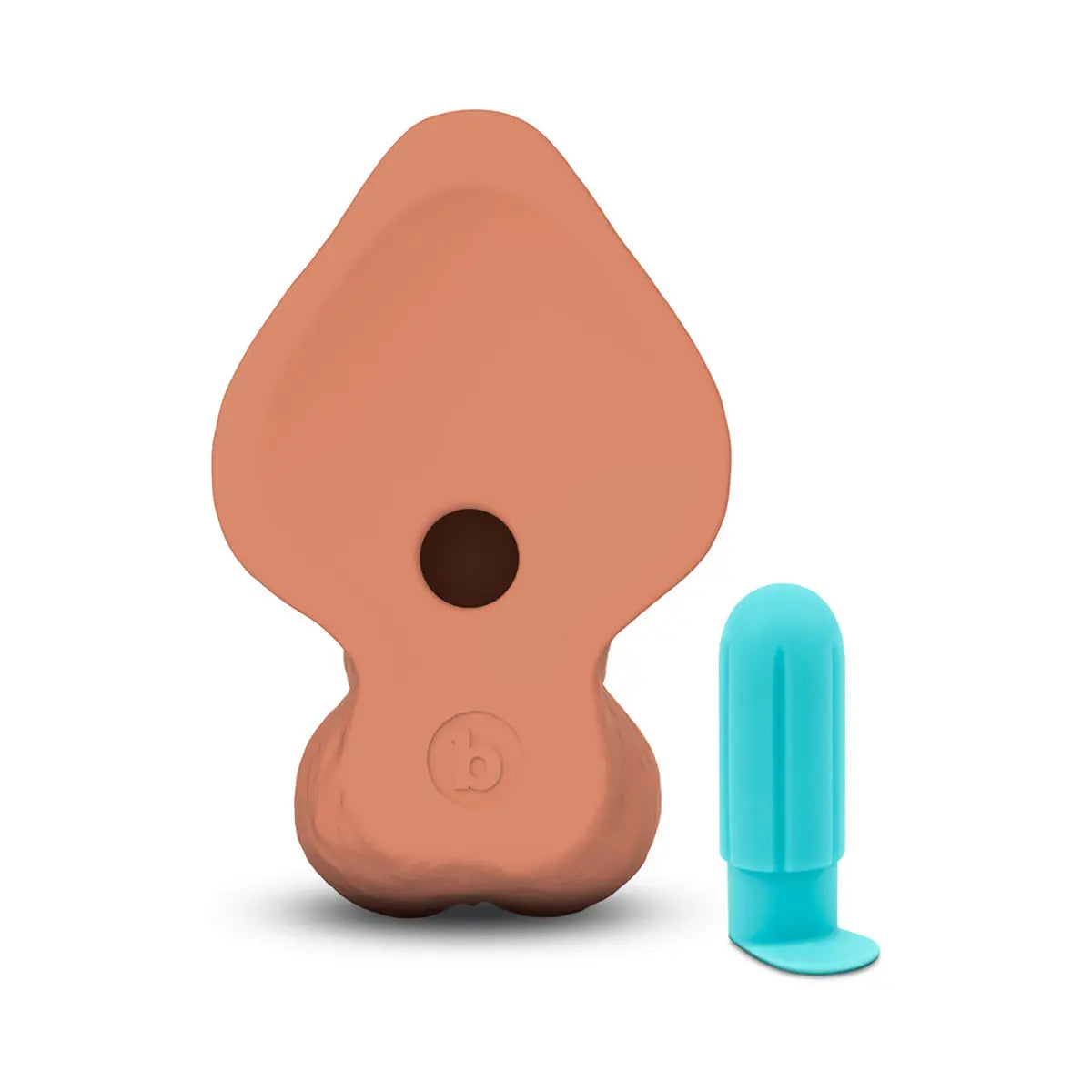 b-Vibe Slipskin Dildo 10in Curved Mocha B-Vibe