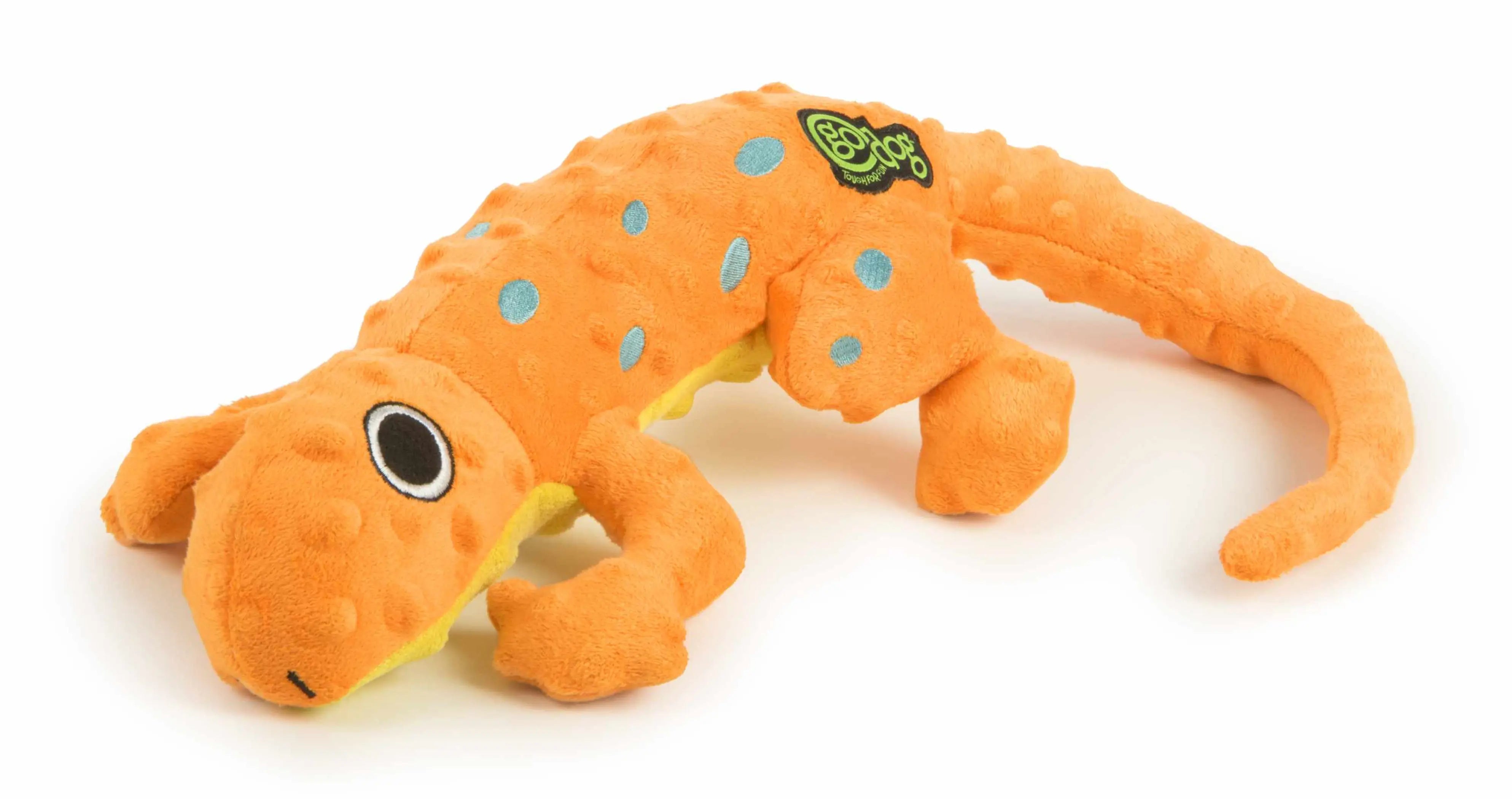 goDog Amphibianz Gecko Squeaky Plush Dog Toy Large GoDog