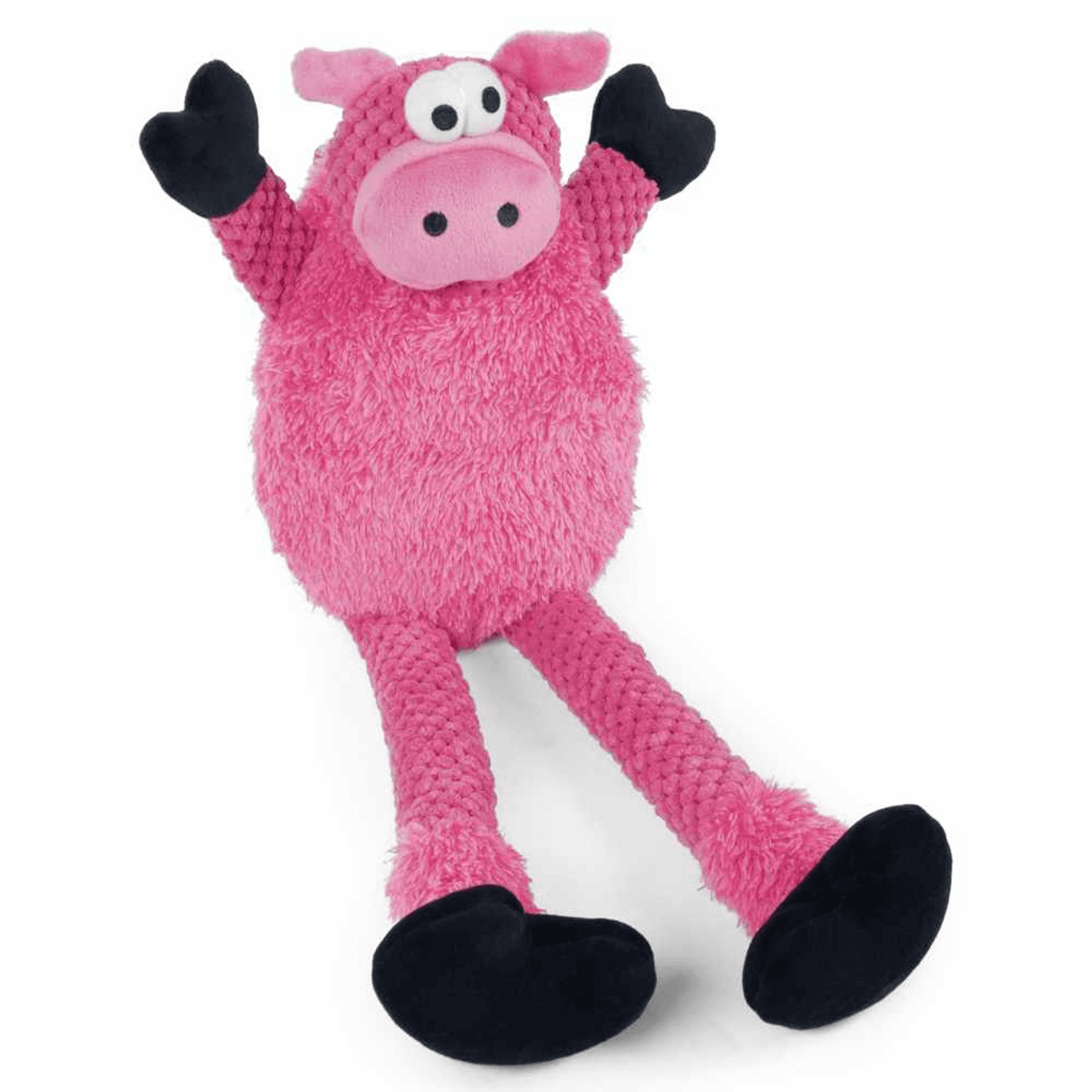 goDog Checkers Skinny Pig w/Chew Guard Plush Dog Toy GoDog