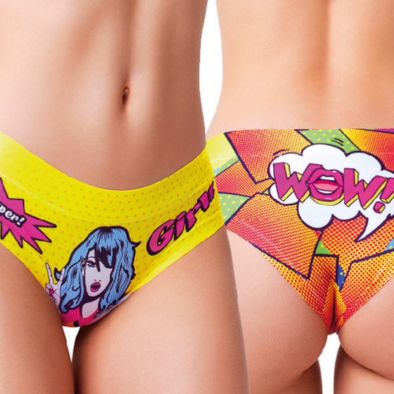 mememe COMIC FANS Yellow PANTY for Women Lia International