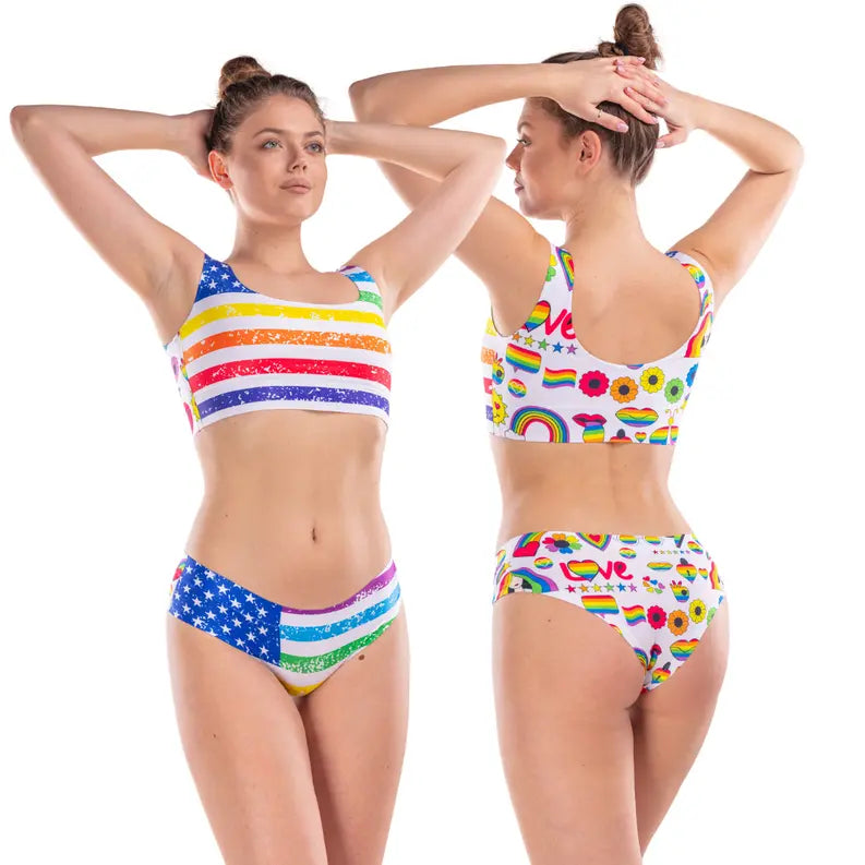 mememe PRIDE Flag CROP TOP for Women Lia International