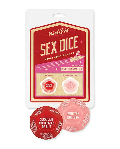 'wood Rocket Adult Couples Sex Dice Game - Red - GreatEagleInc