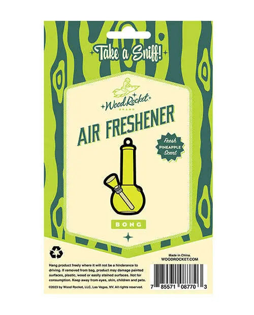 'wood Rocket Bong Air Freshener - Pineapple - GreatEagleInc