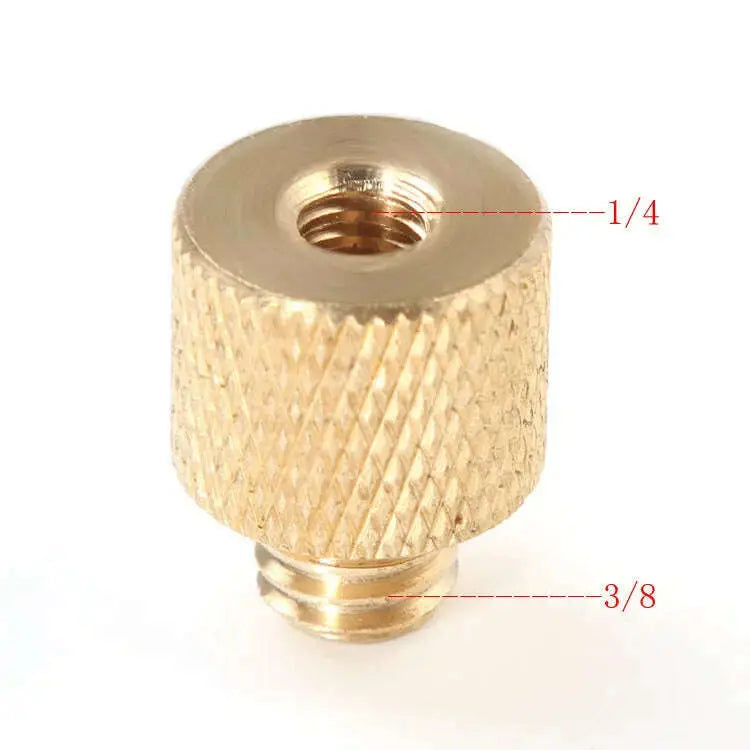 3-8-inch-Female-to-1-4-inch-Male-Tripod-Thread-Reducer-Adapter-Brass-Copper-For-Camera-tripod-Diameter-of-screw-6mm-GreatEagleInc-334087492
