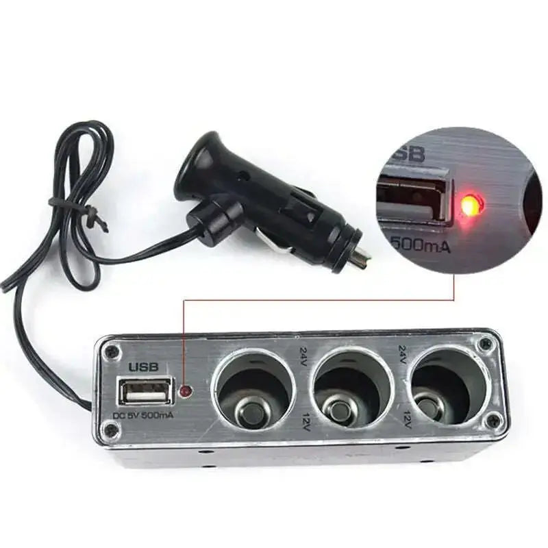 3-Way-Car-Cigarette-Lighter-Socket-Splitter-Charger-Power-Adapter-DC_USB-Port-Plug-12V-24V-GreatEagleInc-334046851
