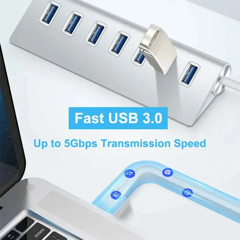 7-port-USB-3.0-Hub-Aluminum-Alloy-60cm-Cable-Portable-Upto-5Gbps-Super-Speed-Anti-slip-Charging-Splitter-For-Laptop-Desktop-GreatEagleInc-333990941