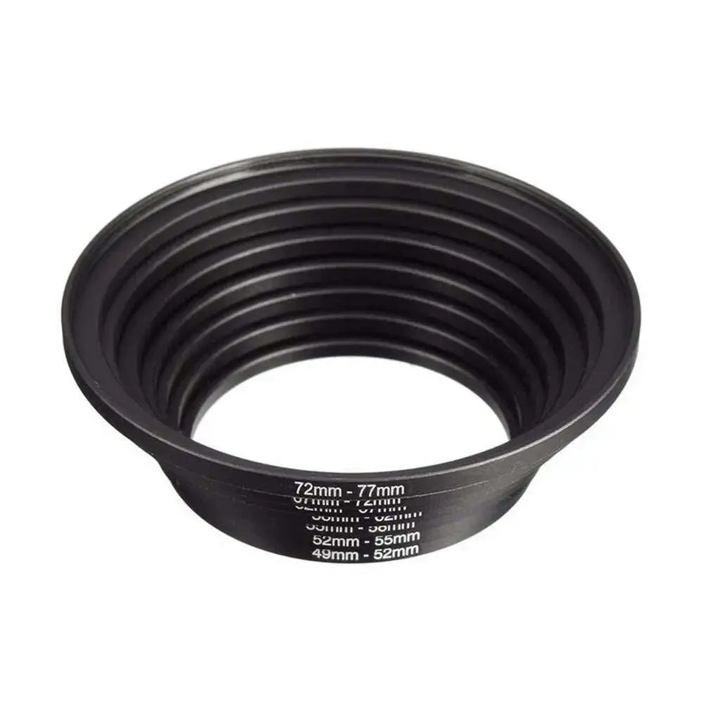 7PCS-Lens-Adapter-Filter-Set-Metal-Step-Up-Rings-49-52-55-58-62-67-72-77mm-Adapte-49-77mm-Lens-ring-A1M5-Universal-Aluminum-U0Q1-GreatEagleInc-334098776