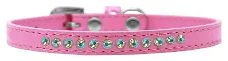 Ab-Crystal-Size-12-Bright-Pink-Puppy-Collar-GreatEagleInc-319641942