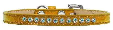 Ab-Crystal-Size-14-Gold-Puppy-Ice-Cream-Collar-GreatEagleInc-319627118