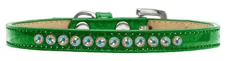 Ab-Crystal-Size-8-Emerald-Green-Puppy-Ice-Cream-Collar-GreatEagleInc-319627429
