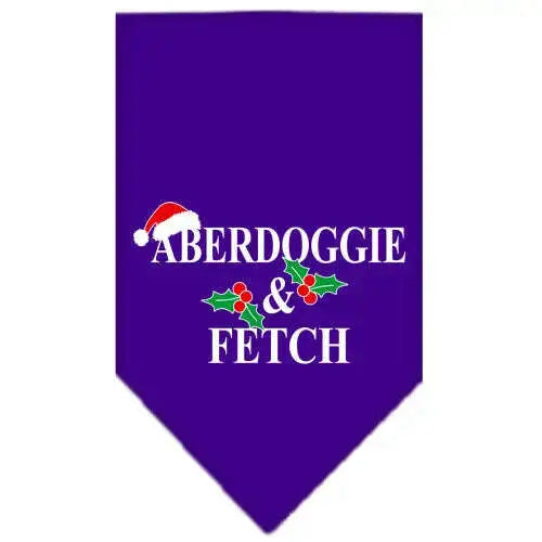Aberdoggie-Christmas-Screen-Print-Bandana-Purple-Small-GreatEagleInc-333812721