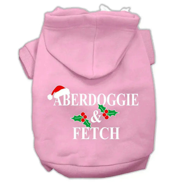 Aberdoggie-Christmas-Screen-Print-Pet-Hoodies-Light-Pink-Size-M-GreatEagleInc-333962693