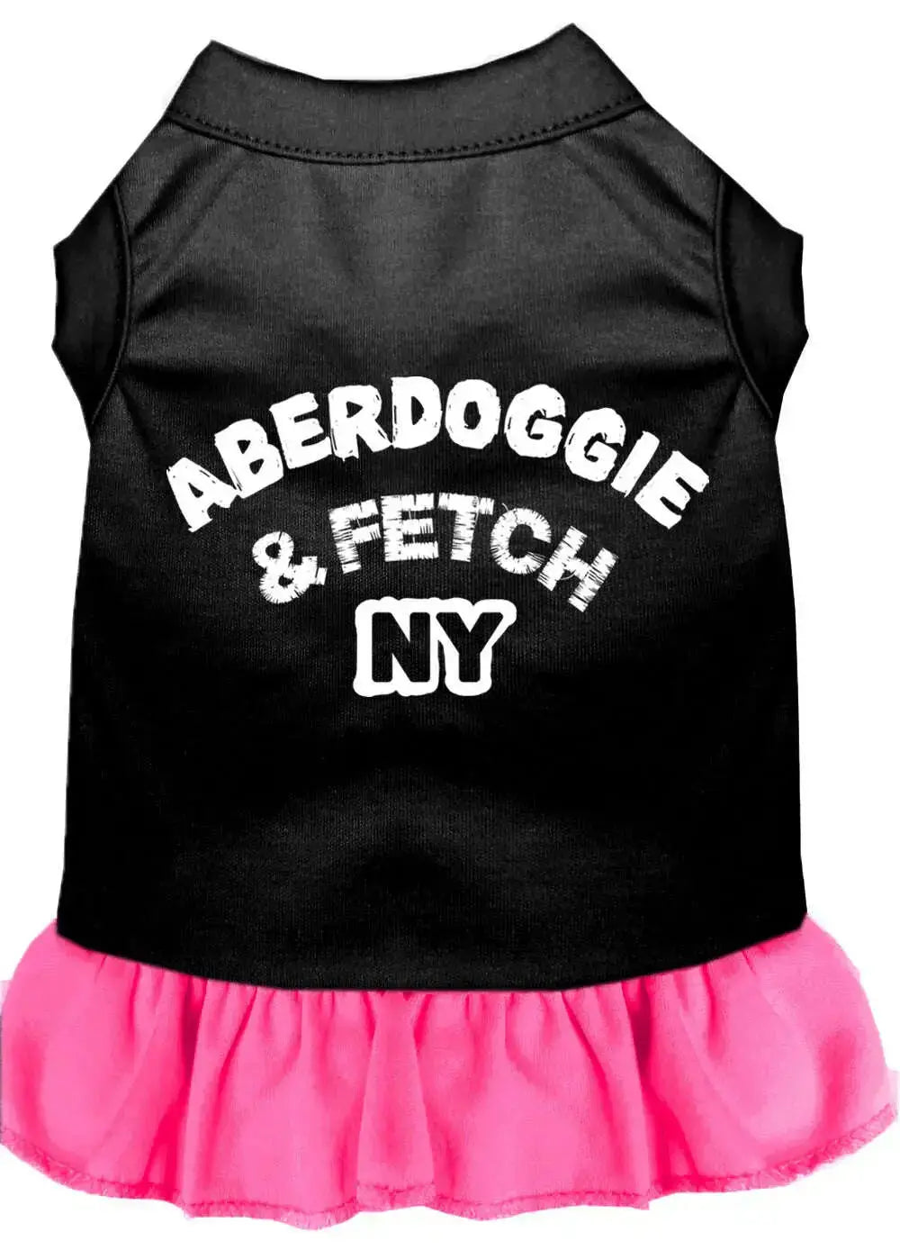 Aberdoggie-Ny-Screen-Print-Dress-Black-With-Bright-Pink-Xs-GreatEagleInc-318865096