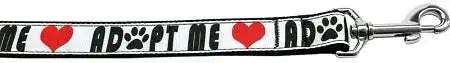 Adopt-Me-Nylon-Dog-Leash-3-8-Inch-Wide-4ft-Long-GreatEagleInc-318768774