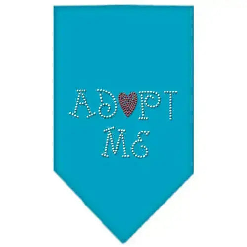 Adopt-Me-Rhinestone-Bandana-Turquoise-Large-GreatEagleInc-319333886