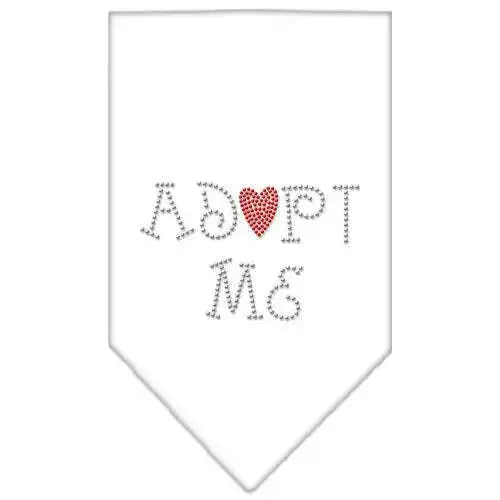 Adopt-Me-Rhinestone-Bandana-White-Large-GreatEagleInc-319333765