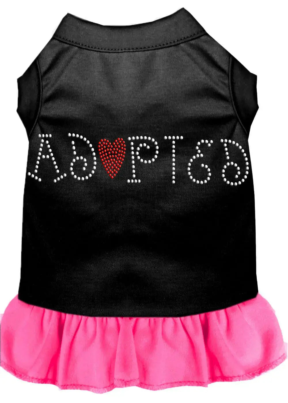Adopted-Rhinestone-Dress-Black-With-Bright-Pink-Xs-GreatEagleInc-333617450