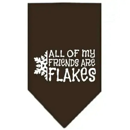 All-My-Friends-Are-Flakes-Screen-Print-Bandana-Cocoa-Large-GreatEagleInc-333947319