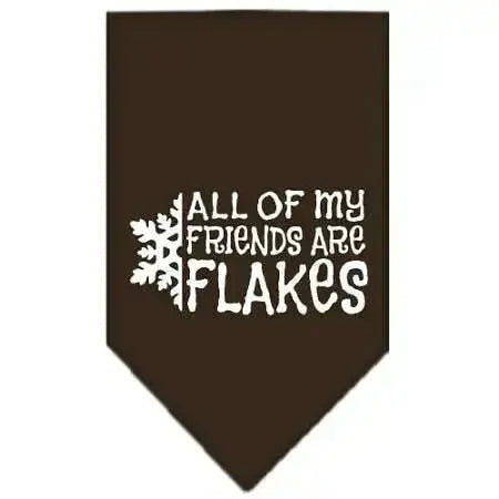 All-My-Friends-Are-Flakes-Screen-Print-Bandana-Cocoa-Large-GreatEagleInc-333947319