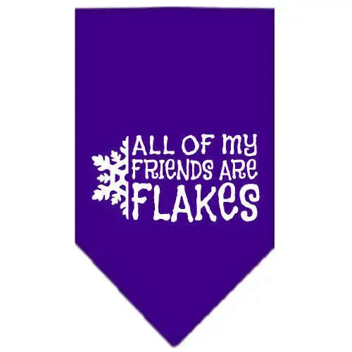 All-My-Friends-Are-Flakes-Screen-Print-Bandana-Purple-Small-GreatEagleInc-333812818