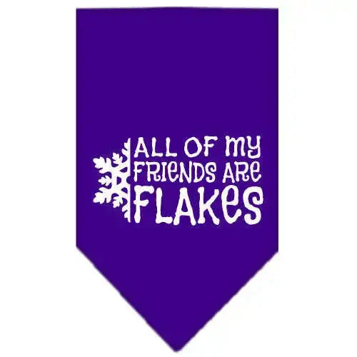 All-My-Friends-Are-Flakes-Screen-Print-Bandana-Purple-Small-GreatEagleInc-333812818