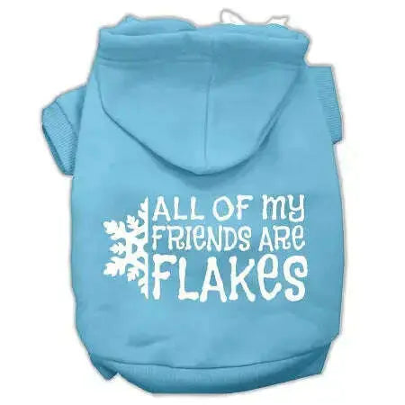 All-My-Friends-Are-Flakes-Screen-Print-Pet-Hoodies-Baby-Blue-Size-L-GreatEagleInc-320184681