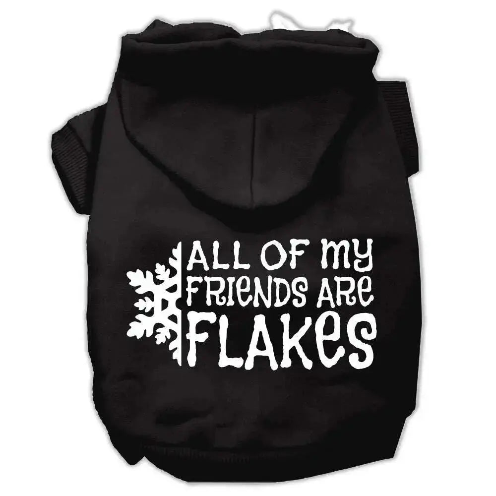 All-My-Friends-Are-Flakes-Screen-Print-Pet-Hoodies-Black-Size-Xl-GreatEagleInc-333906592