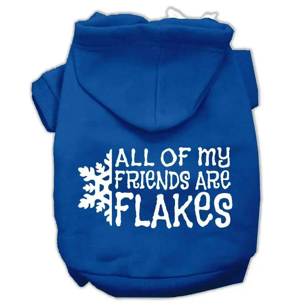 All-My-Friends-Are-Flakes-Screen-Print-Pet-Hoodies-Blue-Size-Lg-GreatEagleInc-320184462